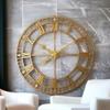 Clock Gold Extra Large Wall Clock and Gold Marker / 36x36 Inch (90 CM's)