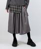 Deumakeu M Real Wide Two Tuck Stripe Bumuda Pants - Gray