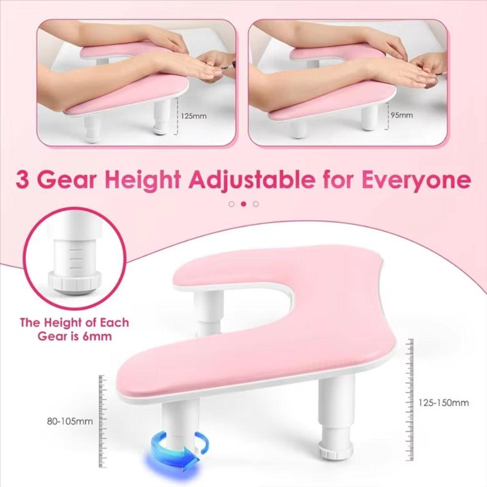 Ergonomic Nail Arm Rest Cushion U-shaped Arm Rest Stand Manicure Hand Pillow  Nail Accessories