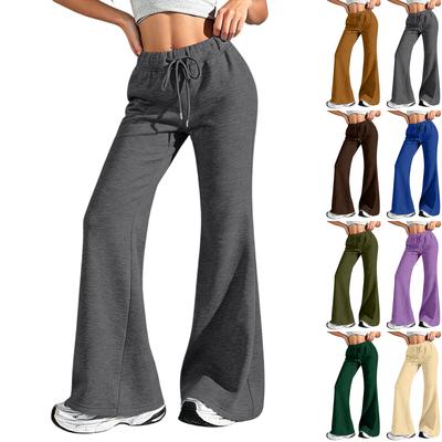 Casual Losse Joggingbroek voor Dames met Trekkoord Taille en Wijde Pijpen voor Dagelijks Gebruik
