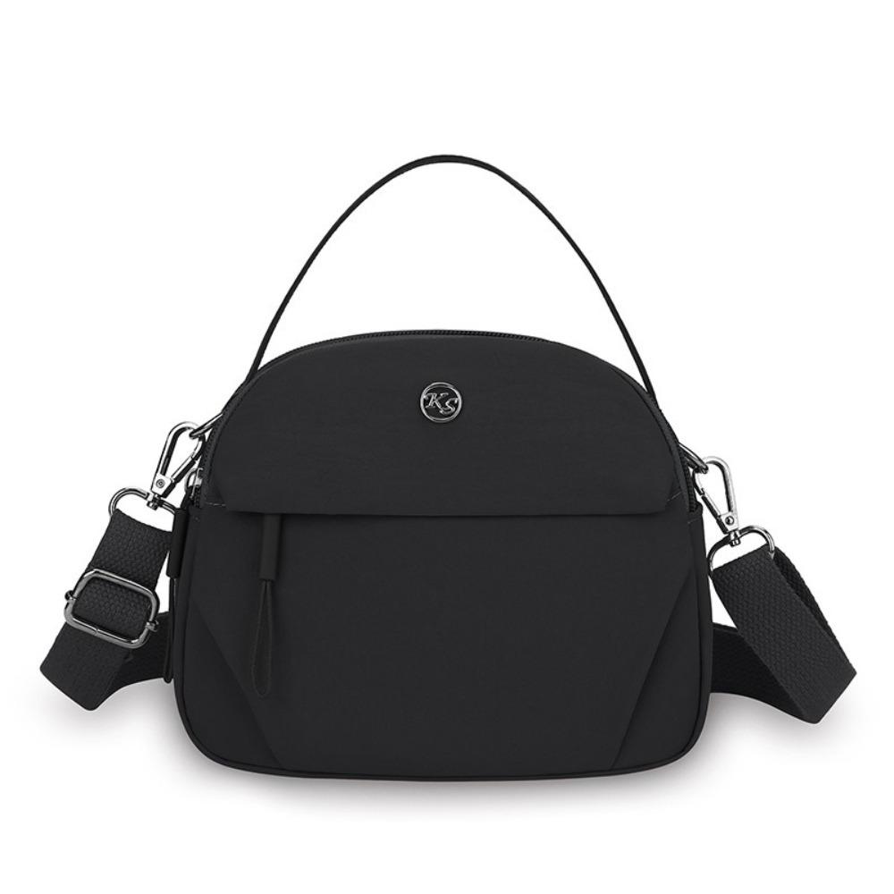 

Lightweigh Nylon Shoulder Bag Multi-pocket Tote Bag Fashionable Women s Crossbody Bag Hiking чёрный