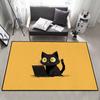 Cute Black Cat Door Mat Welcome Non-slip Floor Bedroom Kitchen Bath Balcony Hallway Rug Home Decoration Carpet