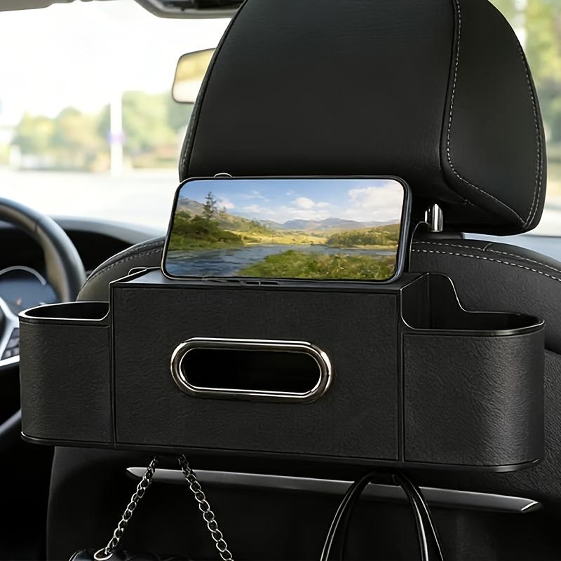 1pc Car Rear Seat Hanging Storage Box Car Headrest Rear Seat Storage Box Instrument Panel Armrest Box Seat Back Tissue Storage Box чёрный