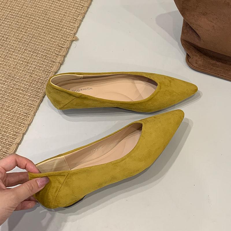 Fashion Fashion Low Heel Footwear Shallow Ladies Pumps Slides Shoes Casual Female Pointed Toe Elegant Women Heeled Slip On Shoes