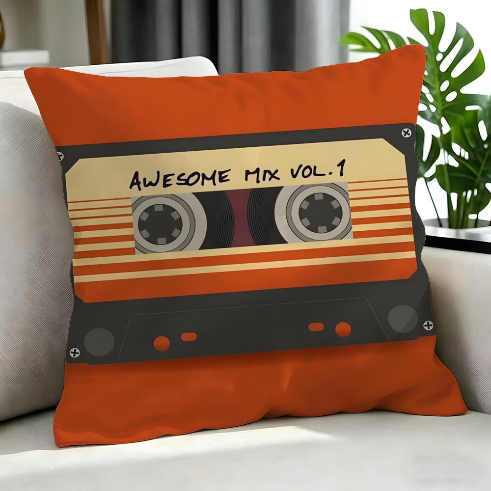 decor Music Tape Print Cushion Cover Cushion Cover Set Pcs x x x Pillowcase Decorative Sofa Home Decor