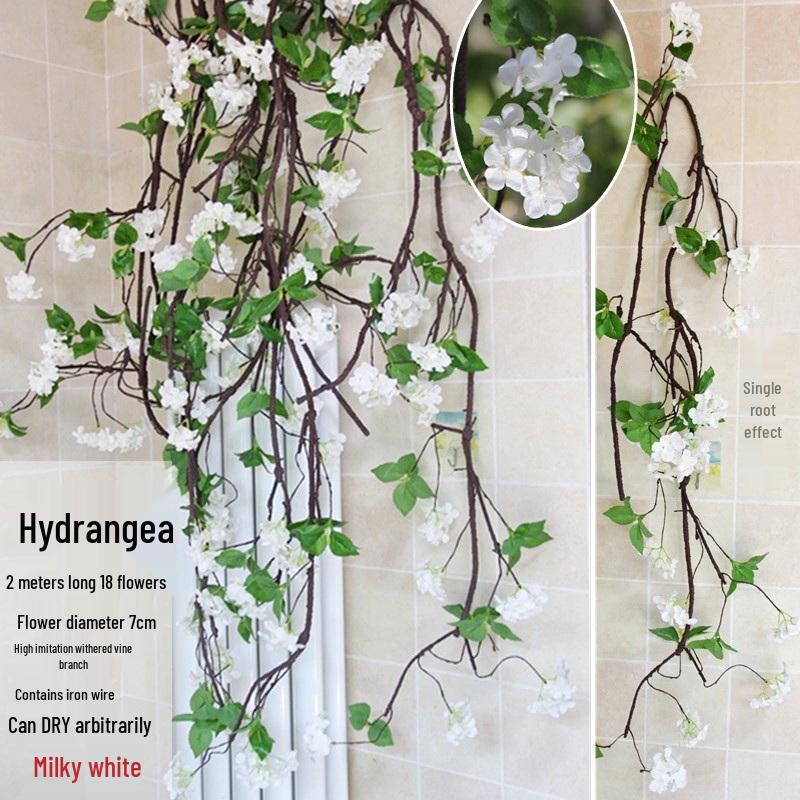 Artificial Rose Vine Hanging Decor for Walls and Ceilings