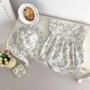 Baby Girl Cotton Floral Short Sleeve Snap Romper Summer Outfit