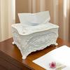 Simple European Tissue Box Small Napkin Extraction Box Restaurant Bathroom Office Desktop Plastic Extraction Paper Storage