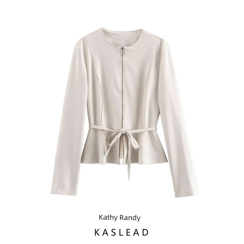 Kaslead New Arrival Women's Clothing Fashion Style Fashion Suede Texture Effect Jacket Outwear 4968201