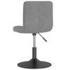 Dining Chair Swivel Light Grey Velvet