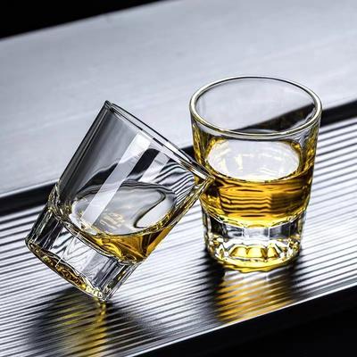 71ml/80ml/90ml Luxury Thick Bottomed Wine Glasses Small Capacity Whiskey Brandy Glasses Party Cocktail Glass Elegant Glassware