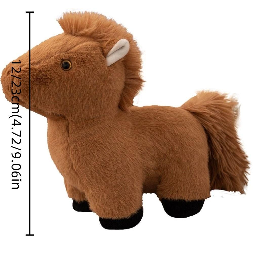 Long Mane Foal Plush Doll Simulation Cartoon Horse Stuffed Toy Horse Plush Keychain  Children