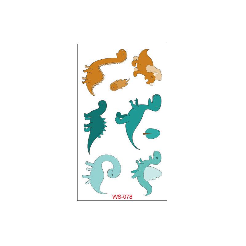 2025 Dinosaur Cartoon Tattoo Stickers for Kids - Waterproof & Sweatproof
