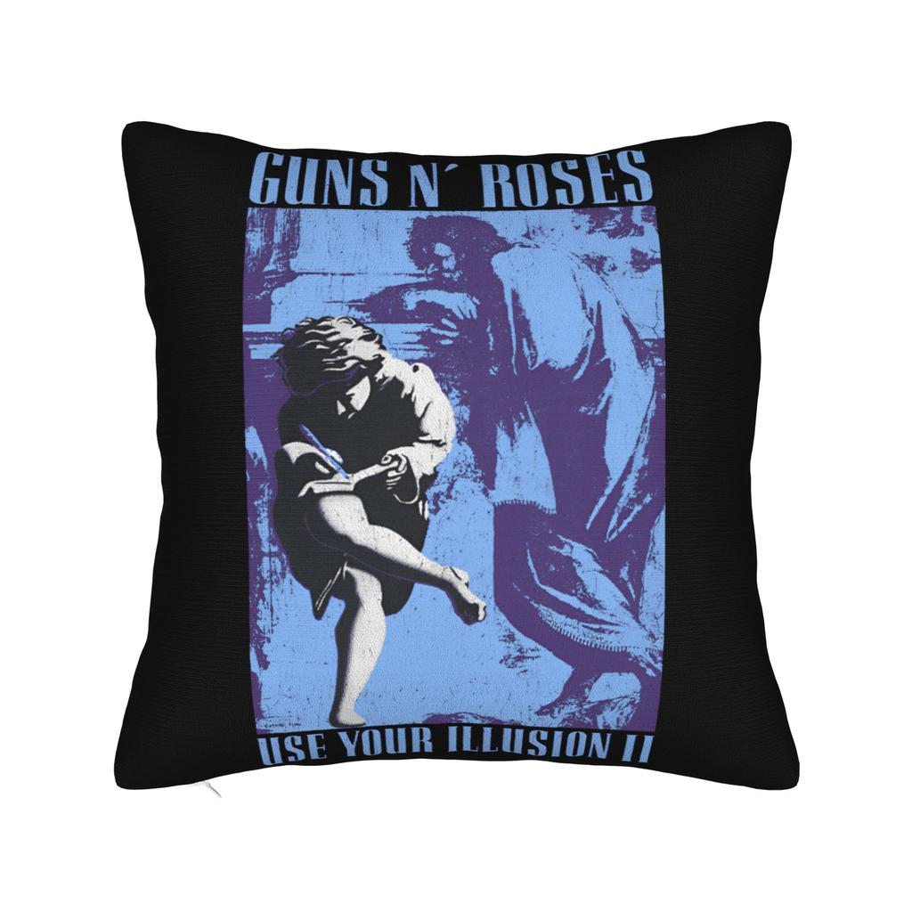 GunsNRoses Was Here rock metal band Pillowcase Merch Printing Cushion Cover  Throw Pillow Cover Home Decor Zipper Multi Size