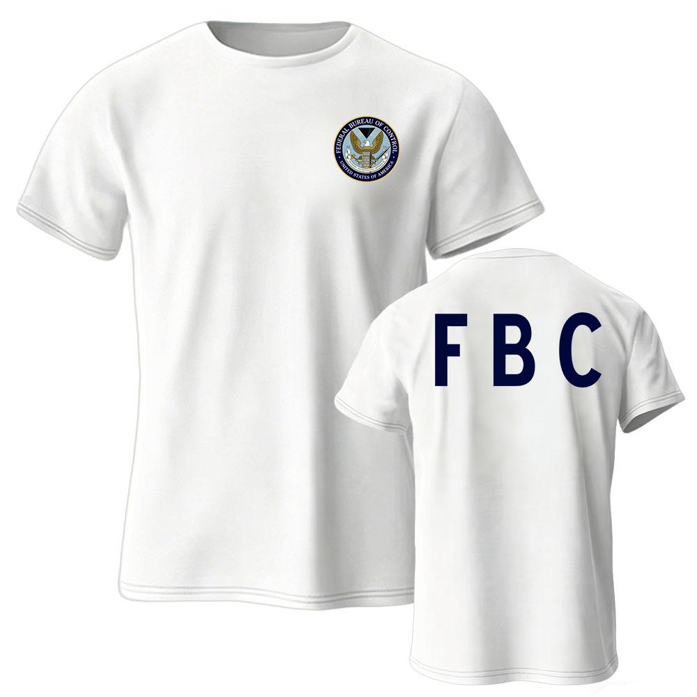 

Federal Bureau of Control Tee FBC Graphic Print T-shirt Unisex Streetwear Short Sleeve Cotton Soft Tshirts Men Women Tops XS