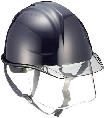 DIC Plastics Aero Mesh Work Helmet with Shield, SYA-CS-SFE4M-M2, Con/Smoke