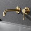 Wall Mounted Concealed Brass Bathroom Basin Faucets Embedded Cartridge Basin Mixer Sink Faucet Washbasin Tap Hot Cold Water Tap