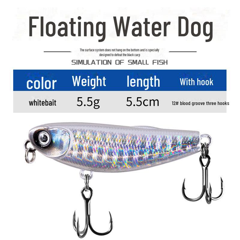 

Плавающая приманка для собак Zigzag: Приманка для пресноводной рыбы в виде микрообъекта с перевернутым ртом. 5.5g