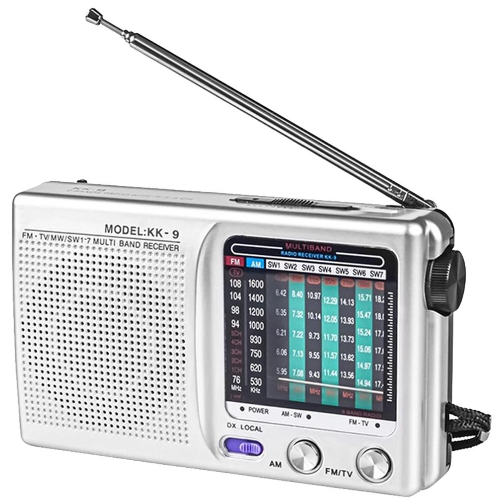 Portable Radio FM AM SW Pocket Pointer Radio Receiver LCD Display Radio on Batteries Walkman for Indoor Outdoor Emergency Use
