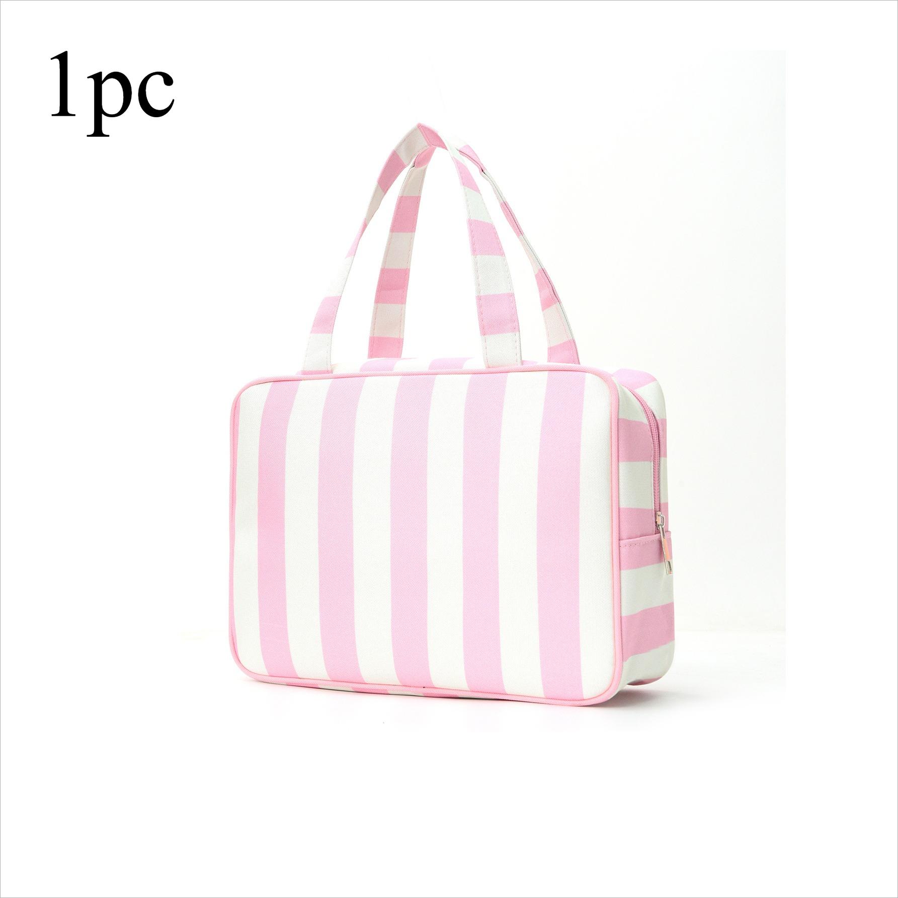 

1pc Large Capacity Elegant Travel Cosmetic Bag Suitable for & - Polyester Storage, Spacious for Business Trip, Daily Use, Gift