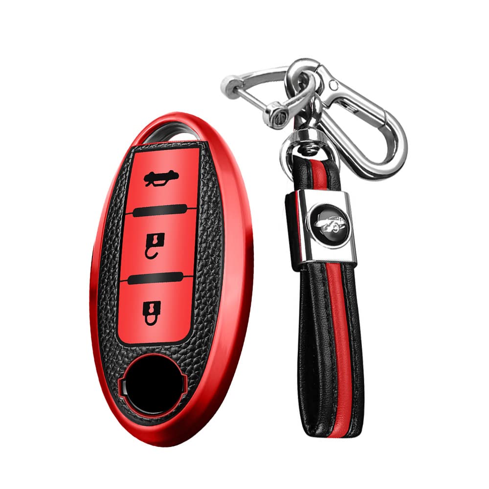 

[KUNIO] Nissan Dedicated Key Holder, Key Case, Waterproof, For NISSAN, Serena, X-Trail, Elgrand E52, червоний