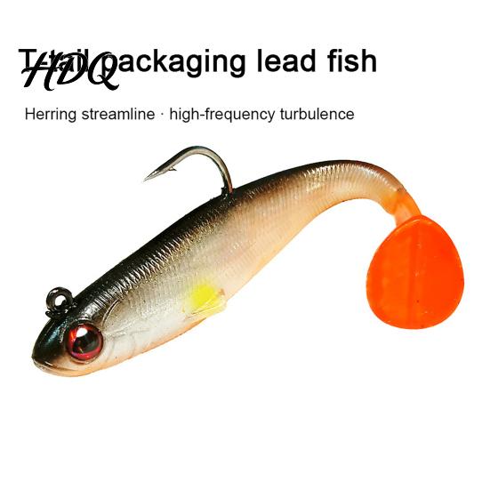 Paddle Tail Bait 6.5CM/6G 9CM/12G T-Tail Bionic Soft Lure Realistic Slow Sinking with Durable Fishing Lure Tail Artificial Swimbait for Freshwater