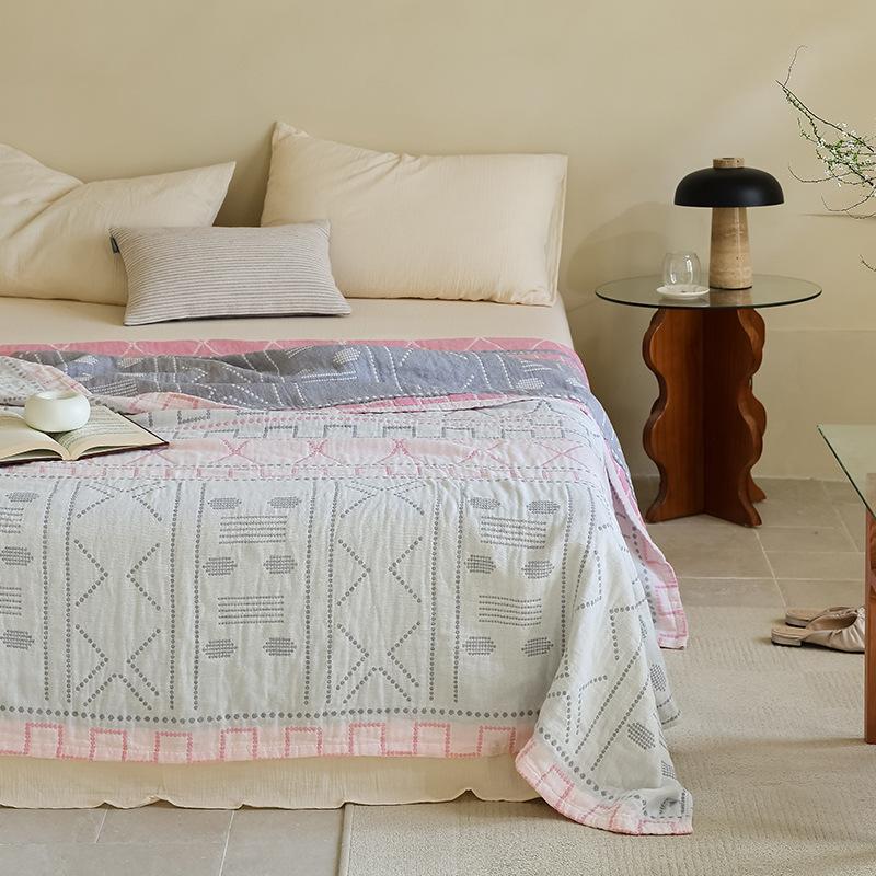 New Gauze Wire Blanket Towel Quilt Single Double Sofa Towel Air Conditioning Blanket Four Seasons Lunch Break Blanket