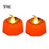 Battery Operated Pumpkin Lamps 2Pcs Halloween Flameless Candles, LED Candle, Decorative Candles Candy Bag Fillers for Light, 3D Tealight Thanksgiving