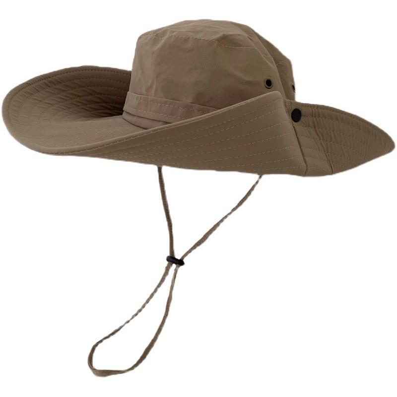 Outdoor Sun Breathable Hat For Men And Women Cotton Blend Material With Roll Brim
