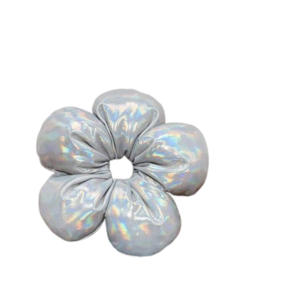 Exaggerated Large Satin Hair Scrunchies Flower Shape Exaggerated Hair Ring Women