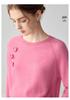 Lekasha 3D Crochet Cashmere Round Neck Long Sleeve Women's Loose Sweater