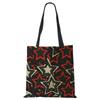 Abstract Art Print Shopping Bags Women Folding Reusable Customize Tote Shoulder Bag Canvas Casual Groceries Handbags 2022