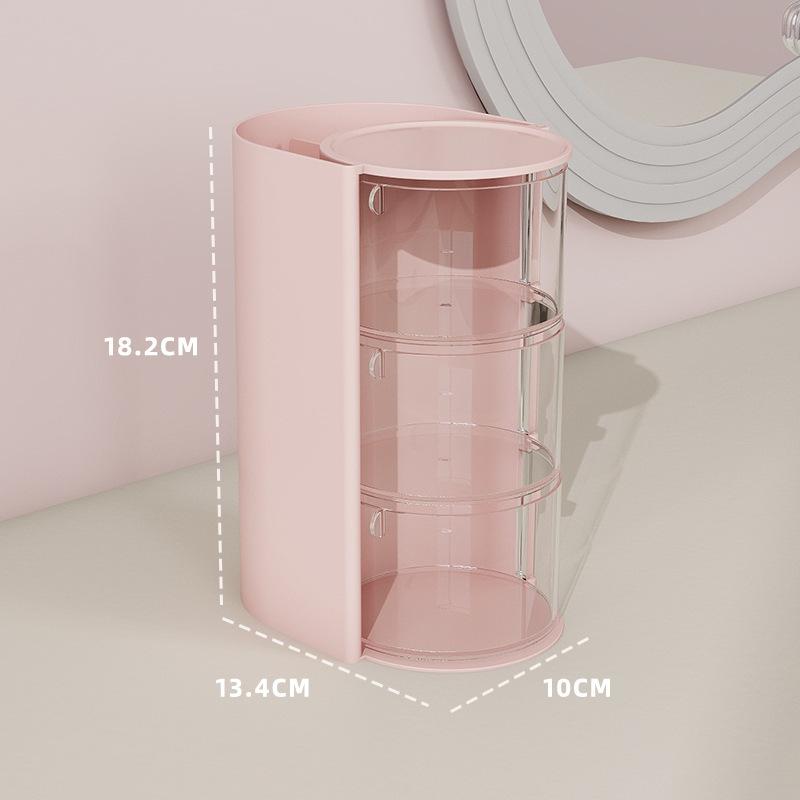 1Pc Cosmetic Organizer Bathroom Makeup Cushion Organizer Beauty Egg Storage Display Case Rotating Compartment Organizer