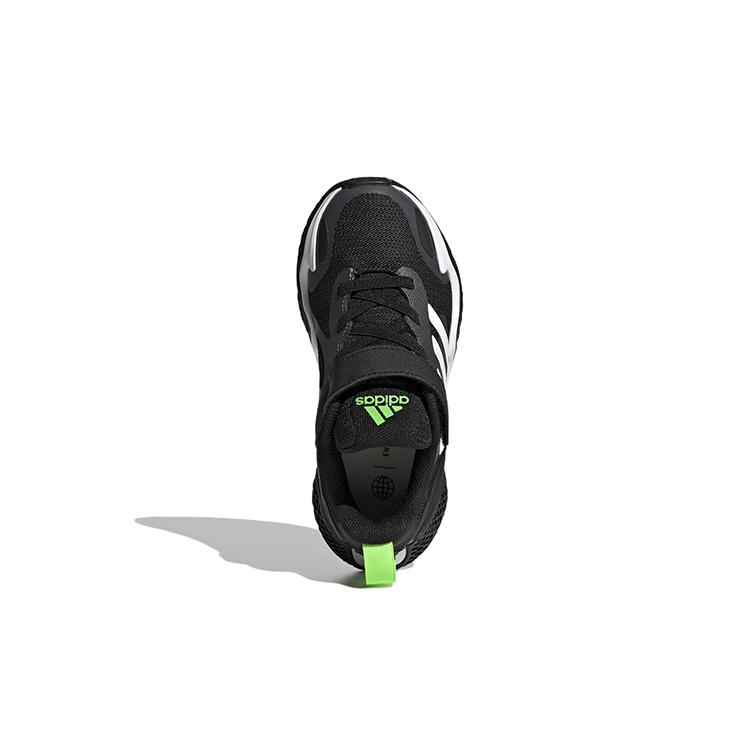New Adidas 4Uture Runner Sport K Slip Resistant, Abrasion Resistant, Breathable Low Top Running Shoes Black White Kids' GZ1048