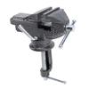 Clamp On Bench Vise 60mm Jaw Width 65mm Opening 62mm Table Clamping Range 360 Degree Rotation Base