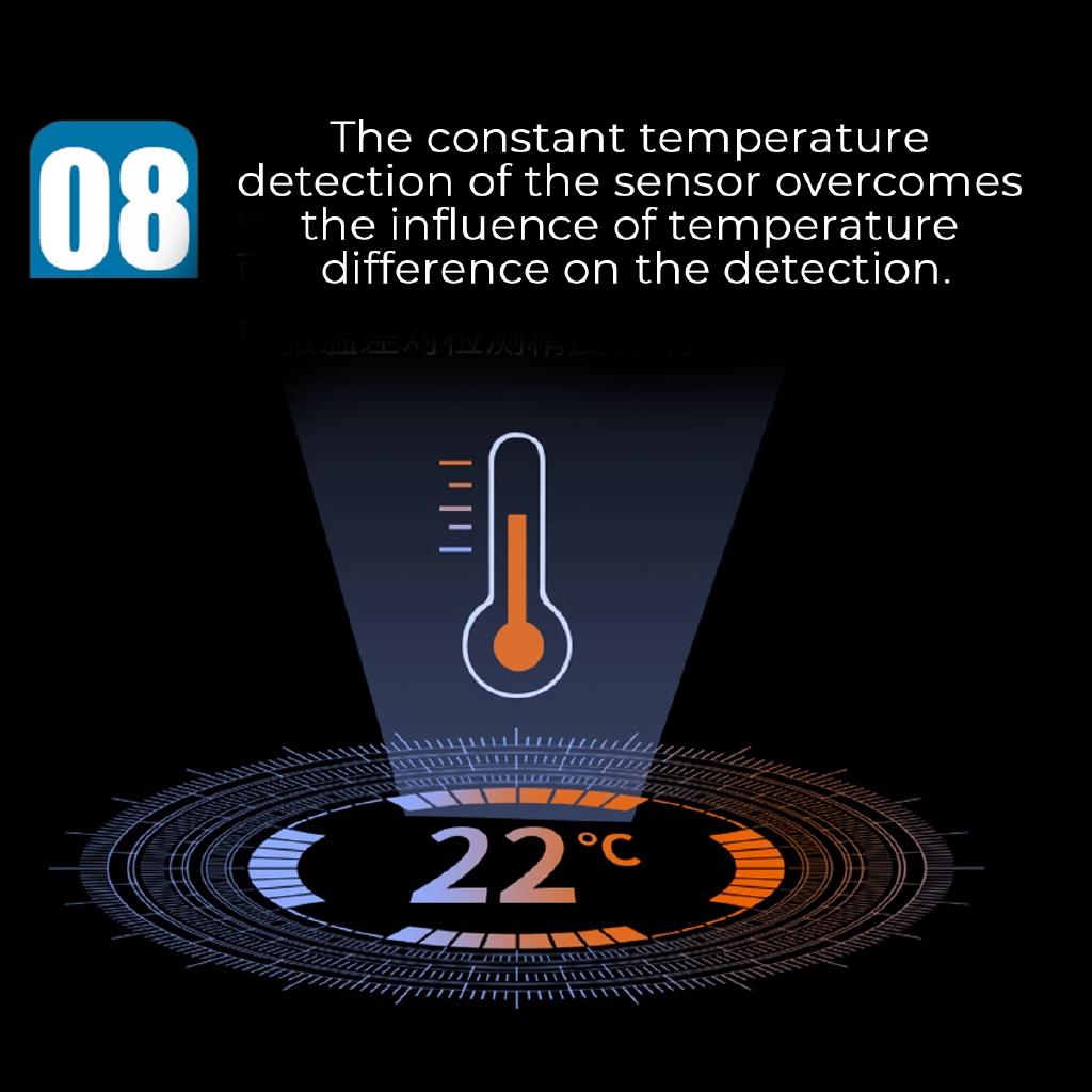 Black Portable Digital Formaldehyde Detector Air Quality Monitor HCHO TVOC Detector Gas Analyzer LCD Display Tester