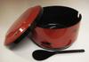Wakaizumi Lacquerware, Kappo Lacquerware, Three-Person Rice Bowl with Spatula, Negoro, 1-230-13