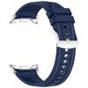 Flexible Silicone Watch Band Straps With Leather Accent For 40mm 44mm 46mm Models Comfortable Daily Wear Gym To Office