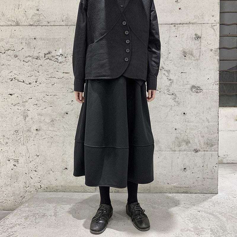 Johnature Autumn Winter Thickened Casual Balloon Skirt Versatile Stylish Elastic Waist Women Skirts