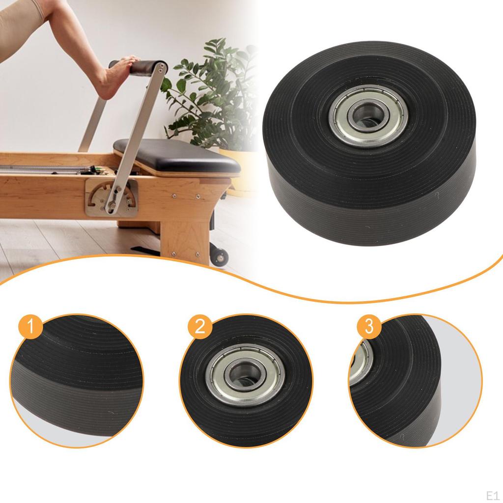 Pilates Reformer Wheel Bed Wheel, Silent, , Smooth Sturdy Spare Parts Workout Equipment