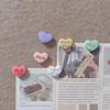Colorful Macaron Heart Felt Thumbtacks | Cute Handmade Pushpins for Photo Wall & Message Board