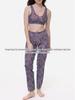 Three-Piece Sun Protection Swimsuit Set: Printed Split Design, Long Sleeve Top, Long Pants