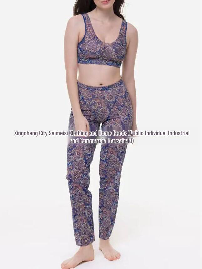 Three-Piece Sun Protection Swimsuit Set: Printed Split Design, Long Sleeve Top, Long Pants