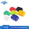 7PCS Mini Lötfreies Steckbrett ZY-25 ZY-55 Steckbrett Leiterplatte Testboards Lötfreies DIY Elektronik-Kit