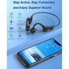 Bone Conduction Headphones Open-Ear Bluetooth 5.0, IP65 Waterproof Wireless Sport Headset with 8H Playtime, Secure Fit for Running/Cycling/Gym, HD