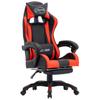 Day and Night - Day and Night Gaming Chair with Red and Black Synthetic Leather Footrest