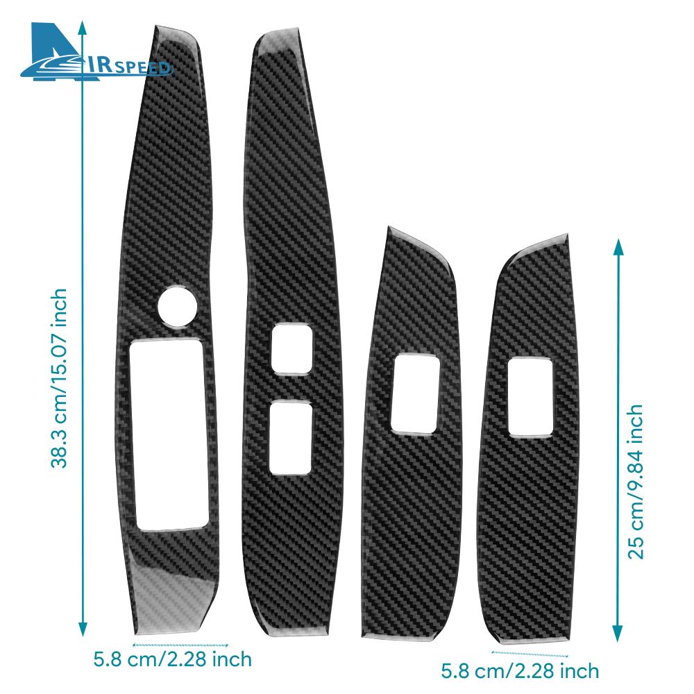 Riktigt Mjuk Kolfiberdekal För Toyota Camry 2018 2019 2020 2025 2025 2025 2025 2025 Vänsterstyrd Bil Dörr Fönster Knapp Tillbehör