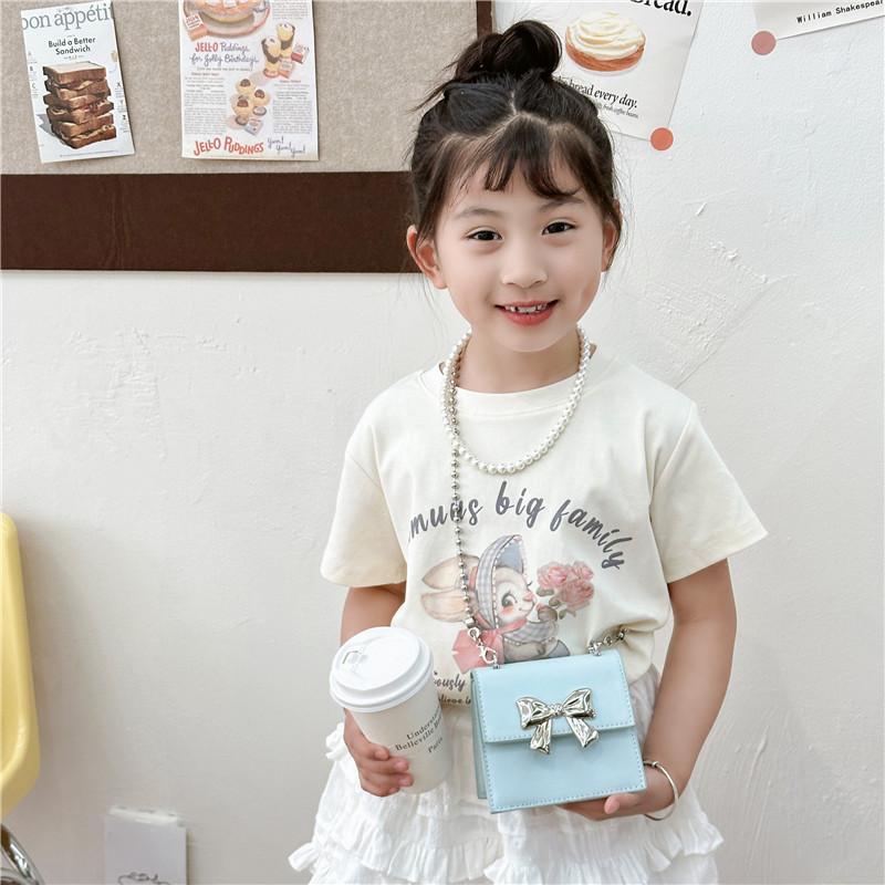 Adorable Mini Bowknot Crossbody Bag For Kids Trendy Chain Design In Multiple Colors