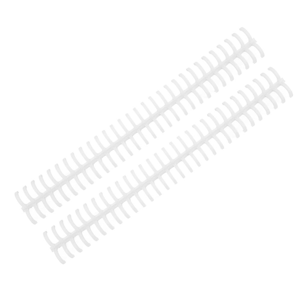 10Pcs Binding Spines Spirals Coils Combs 30 Holes Plastic Strip for Loose Leaf 1Celsius2in Diameter