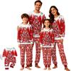 Family Matching Christmas Pajama Set, Round Neck Long Sleeve Top and Pants for Kids and Adults, Holiday Loungewear